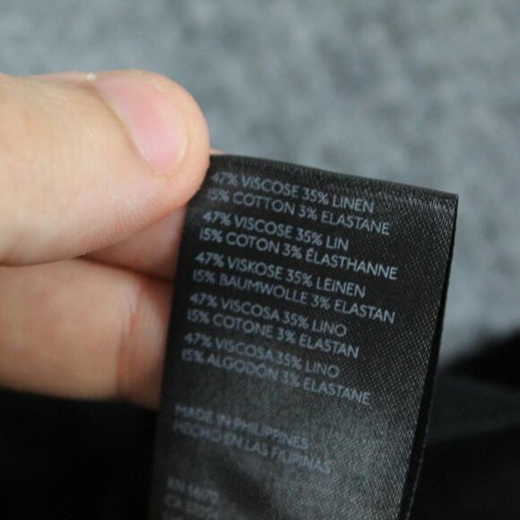 Maeve Pants 27P The Colette Wide Leg Crop Linen Blend Black Casual Work Chic - Picture 9 of 14